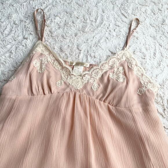 Gold Hawk silk chiffon lace camisole cami tank blouse top vintage Y2K fairy M - Picture 6 of 16